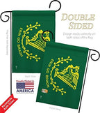 Erin go Bragh Garden Flag Set Wood Dowel Springtime St Patrick Shamrock Leprechaun Lucky Coin Holiday March Irish Clover Small Decorative Gift Yard House Banner Double-Sided Made In USA 13 X 18.5 - Image 3