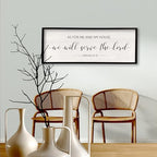 As For Me And My House We Will Serve The Lord Wall Decor 40" x 15", Black - Image 7