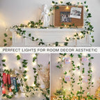 suddus 33FT 100 LED Pothos Vine with Fairy Lights Plug in Clear Wire - Image 3