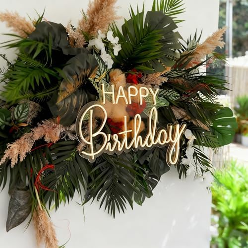 Happy Birthday LED Neon Signs Transparent Acrylic Lights Decor for Wedding Birthday Party Wall Home Bedroom Room Art Decoration with USB Light Modulator 5V - Image 5