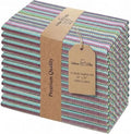 Urban Villa Cloth Napkins Cotton 20x20 (Set of 12) Multi Blue by CottonTrends