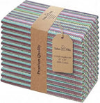 Urban Villa Cloth Napkins Cotton 20x20 (Set of 12) Multi Blue by CottonTrends