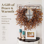 Fall Olive Wreaths for Front Door,22'' Autumn Front Door Wreath Home Decor - Image 7