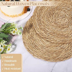 Aneco 100 Pack 13.8-Inch Round Woven Placemats - Image 3