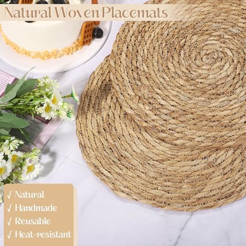 Aneco 100 Pack 13.8-Inch Round Woven Placemats - Image 3