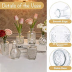Petal Petite Small Clear Glass Bud Vase Set of 36 for Wedding Centerpieces - Image 3