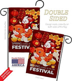 Chinese New Year Of Rabbit Porch Decor 2 Pcs Banner Room Wall Art Flag Patio Lawn Garden Outdoor Decorations Indoor Tapestry Yard Signs Lunar New Year Gifts Spring Festival Decorations Made In USA - Image 3