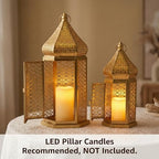 Vela Lanterns Decorative Indoor Gold Ramadan Temple Lanterns, Set of 24 - Image 5