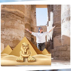 Thyle 5 ft Pyramid & Sphinx Mosque Cardboard Cutout Ramadan Eid Backdrop - Image 4