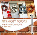 4 Pack No-Drill Over Door Hooks for 15-25" Doors, Heavy-Duty Metal with Shock-Absorbing Pads. Holds Towels, Coats, Bags & Seasonal Wreaths, Ideal for bathrooms, entryways and Front Doors. - Image 7