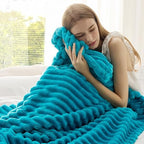 Bedsure Soft Twin Blanket for Bed Decor Gifts Teal 60"x80" - Image 4