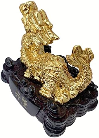 Betterdecor Gold Color Feng Shui 12 Chinese Zodiac Animal Statue Figurine Home Office Decoration and Gift for New Year Holidays and Birthday (Zodiac Dragon) - Image 3