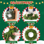 32" Large Cedar Norfolk Pine Wreath for Front Door, Faux Christmas Wreath - Image 7