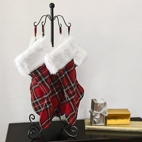 Haute Decor Adapt Adjustable Metal Christmas Stocking Tree Stand, Adjustable Configurations, Hang up to 12 Holiday Stockings (Black, 12 Hooks) - Image 6