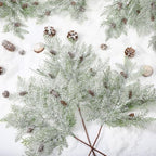 Giegxin 12 Pcs 18 Inch Christmas Snow Frosted Pine Branches by Giegxin
