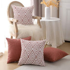 HPUK Throw Pillow Covers 18x18, 4 Pack, Coral Textured Couch Pillow Covers - Image 4