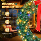 VINGLI 60 Inch Christmas Wreath Dual Color Fence, Party Decor, Plug-in LED - Image 4