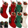 Zubebe 12 Pcs Christmas Mini Stockings Knitted Stocking, White Red Green by Zubebe