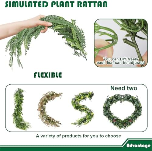 Fake Hanging Plants 25Pc-20 Artificial Ivy Vines, UV Resistant Greenery Ivy Leaves Garland with Flowers for Wedding Outdoor Decoration Home Indoor Wall Décor - Image 6