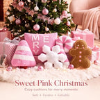 Geelin 5 Pcs Christmas Throw Pillows Gingerbread Tree Snowflake - Image 2