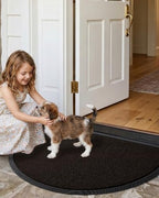 Color&Geometry Outside Welcome Front Door Mat, 32"x48" Half Circle Brown - Image 5