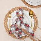 Blue Needles Gingham Buffalo Plaid Cotton Dinner Napkins Set of 12-18"x18" - Image 3