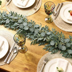 Suncalla 2 Pcs 10 Feet Fake Greenery Garlands Artificial Silver Dollar Eucalyptus Garland in Grey Green and Willow Twigs Garland Intertwined Together for Wedding Arch Doorways Table Decor - Image 6