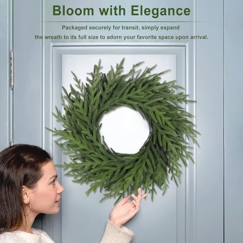 Artgar 26 Inch Pine Wreath - Christmas Wreaths for Front Door - Image 5
