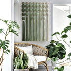 IOWER Macrame Wall Hanging Green Boho Fiber Art Wall Decor 27" W*31" L - Image 4