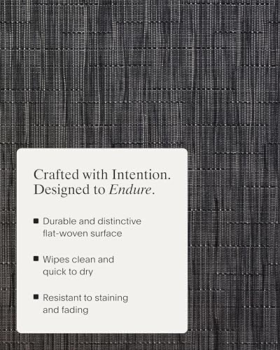 Chilewich Bamboo Placemats Set of 4, Woven Rectangle Placemats - Image 3