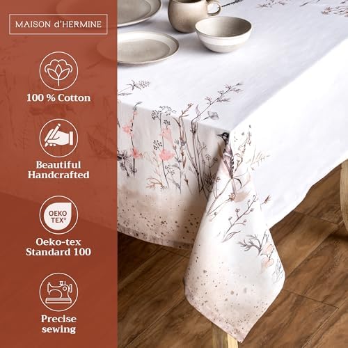 Maison d' Hermine Table Cloth Rectangle Table Reusable 100% Cotton 54"x72" - Image 2