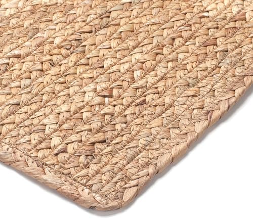 Woven Placemats Set of 6, 17" x 12" Rattan Table Mats, Natural Water Hyacinth Chargers for Dinner Plates, Wicker Placemats for Dining Table, Home, Wedding - Image 6
