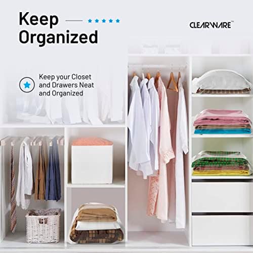 Clearware 50 Large Storage Bags With Zipper Top - 5 Gallon Bags 18" x 24", Extra Plastic for Clothes, Travel, Moving, Reusable freezer bags, BPA-Free, 2-mil Thick - Image 6