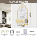 Dua for Entering and Leaving Home, Islamic Gifts, Key Holder, Ramadan Decorations, Islamic Home Decor, Islamic Wall Art, Islamic Decorations,Muslim Gifts for Women, Eid Gift, Mihrap Shape (White) - Image 3