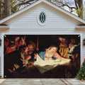 Large Nativity Scene Banner Decoration - 7.9x7ft, Christmas & Holiday Cover for Garage, Indoor/Outdoor Wall, Door & House Decoration by Unknown