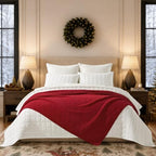 EVERGRACEHOME Chunky Chenille Knit Throw Blanket, 60 x 80, Classic Red - Image 2