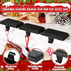 Huwena Metal Christmas Stocking Holders Shiny, Stylish, Black, 12 Pcs - Image 4