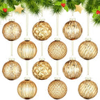 Jenaai 12 Pcs Christmas Champagne Glass Ball Ornaments, Tree Decoration by Jenaai