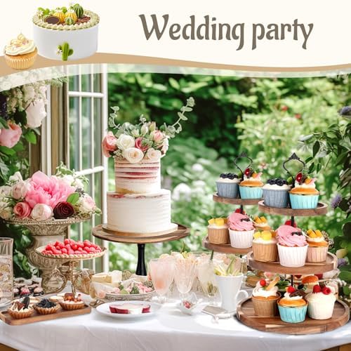 Havawish 7 Pcs Wooden Dessert Table Display Set, Cupcake Stand Kit, Classic - Image 6