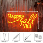 Happy Fall Y’all Neon Sign 16.5x8.9/20.5x11.1nch Autumn LED Light - Image 4