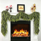 9FT Extra Full Christmas Cedar Garland Artificial Realistic Soft Thick Lush Cedar Pine Garland for Fireplace Mantel Stairs Indoor Outdoor by WelcometoTasuwat