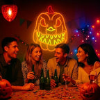 Pumpkin Neon Sign for Wall Decor, Spooky Pumpkin LED Wall Light, Fall Decor for Bedroom – USB Powered Dimmable Accent for Kids’ Room, Game Room, Bar, Halloween Party, Seasonal Holiday Gift - Image 5