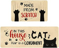Cute Kitchen Mat Set of 2,Funny Cat Kitchen Rugs and Mats Non Skid Washable,Cute Kitchen Decor Accessories Cats Lover Owners Housewarming Gifts,Made from Scratch (17"x47"+17"x30") by Xsinufn