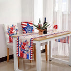 Newtay 13 Pcs 4th of July Table Runner Placemats and Dining Chair Cover Set Patriotic Red White Blue Decoration for 250th Anniversary Memorial Independence Day Kitchen Dining Home Party Decor(Classic) - Image 6
