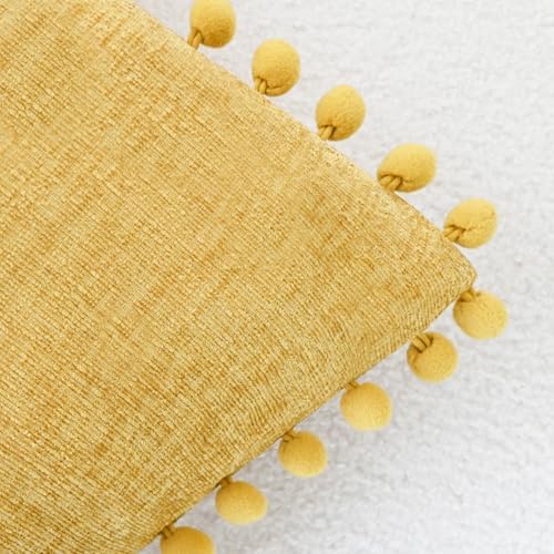 CaliTime Decorative Couch Throw Pillow Covers 22 X 22 Inches Gold - Image 3