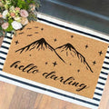 Funny The Entrance Way Outside Personalized Rug with Heavy-Duty Non Slip Outdoor Coconut Coir Doormat Pets Lover Gift 23.6 x 15.7 inch (Hello The Darling) by XTDJJKK