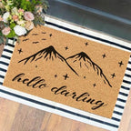 Funny The Entrance Way Outside Personalized Rug with Heavy-Duty Non Slip Outdoor Coconut Coir Doormat Pets Lover Gift 23.6 x 15.7 inch (Hello The Darling) by XTDJJKK