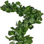 Unilove 168 feet Fake Foliage Garland Leaves Decoration Artificial Greenery Ivy Vine Plants for Home Decor Indoor Outdoors (Artificial Scindapsus Leaves) by Unilove