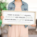 Simply Said, INC Farmhouse Frames Family Sign - Home Is Where Love Resides - 10 x 24 inch Rustic Wood Sign - Made in USA - FF1291 - Image 3