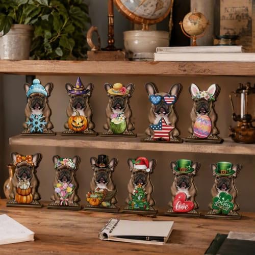 Interchangeable Wooden Animal Decor Magnetic Seasonal Figurine (Z) - Image 3